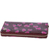 GUCCI Betty Interlocking G Heartbeat Print Zip Around Wallet Wine Pink