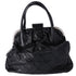 CHANEL Wild Stitch Expandable Frame Tote Bag Black Leather