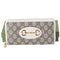 GUCCI Horsebit 1955 Long Wallet 621889 Beige White PVC