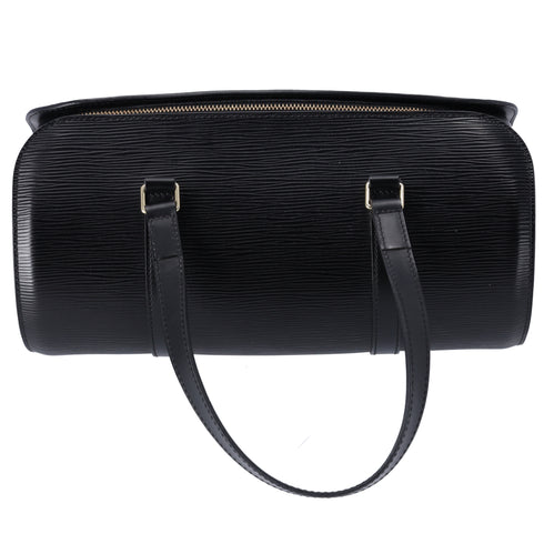 Louis Vuitton Soufflot Epi Handbag M52222 Black Leather