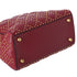 Christian Dior Lady Dior Medium Bag Handbag Red Leather Studded