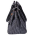 Christian Dior Flight Handbag Dark Gray Orange Multi Denim Leather