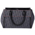 Christian Dior Flight Handbag Dark Gray Orange Multi Denim Leather
