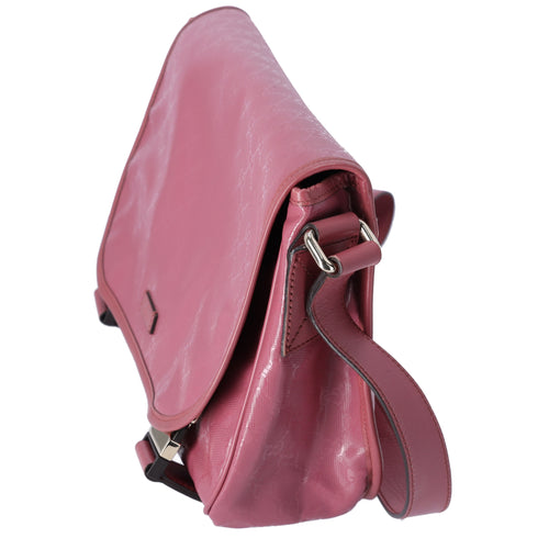 GUCCI Imprime Shoulder Bag 201732 Pink PVC Leather