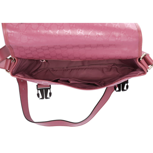 GUCCI Imprime Shoulder Bag 201732 Pink PVC Leather