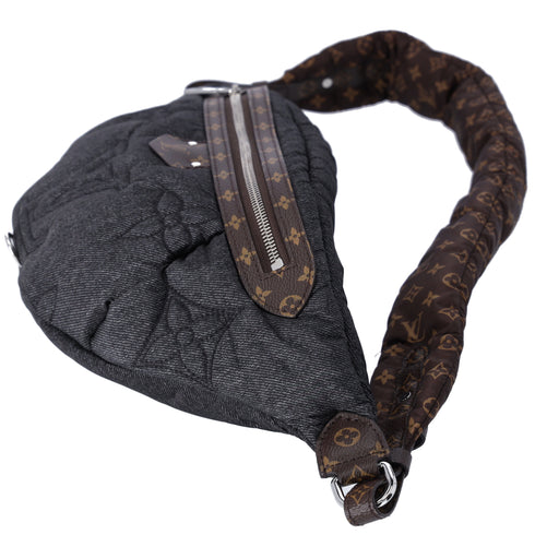 Louis Vuitton High Rise Collection Line Bum Bag Giant Monogram Denim Nylon