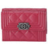 CHANEL Le Boy Trifold Wallet Pink Lambskin