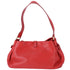Salvatore Ferragamo Gancini One Shoulder Strap Hobo Pebbled Leather Red