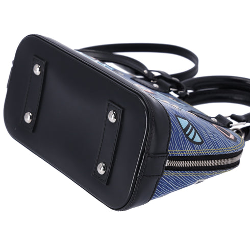 Louis Vuitton Blue Denim Aztec Epi Leather Alma BB Small Dome Bag Crossbody