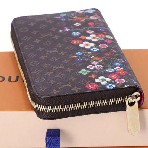 Louis Vuitton Murakami Zippy Wallet M14162 Monogram Pink Multi Flowers 2025