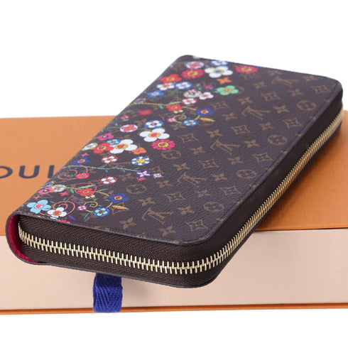 Louis Vuitton Murakami Zippy Wallet M14162 Monogram Pink Multi Flowers 2025