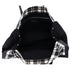 Saint Laurent Rive Gauche Tote Bag 499290 Black White Plaid Wool Leather