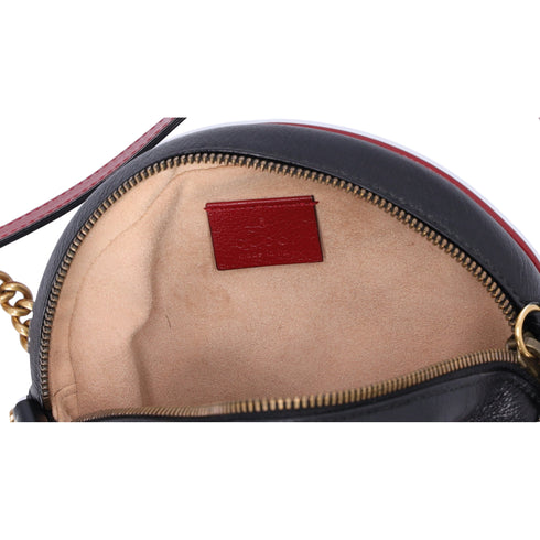 Gucci Mini Torchon GG Marmont Round Crossbody Bag Black