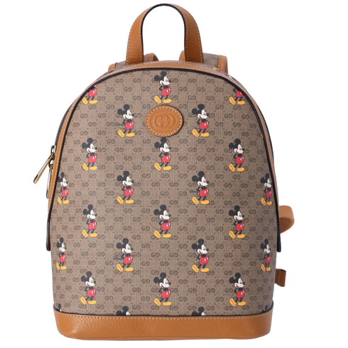GUCCI x Disney Small Backpack Mickey Mouse Brown Multi GG Supreme