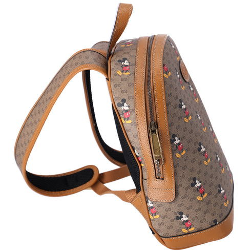 GUCCI x Disney Small Backpack Mickey Mouse Brown Multi GG Supreme