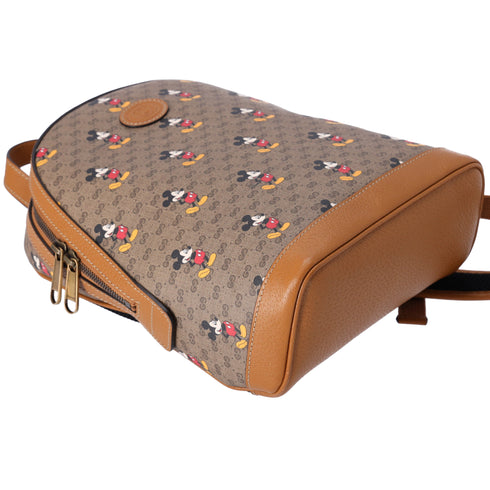 GUCCI x Disney Small Backpack Mickey Mouse Brown Multi GG Supreme