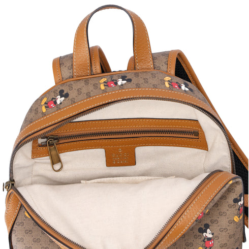 GUCCI x Disney Small Backpack Mickey Mouse Brown Multi GG Supreme