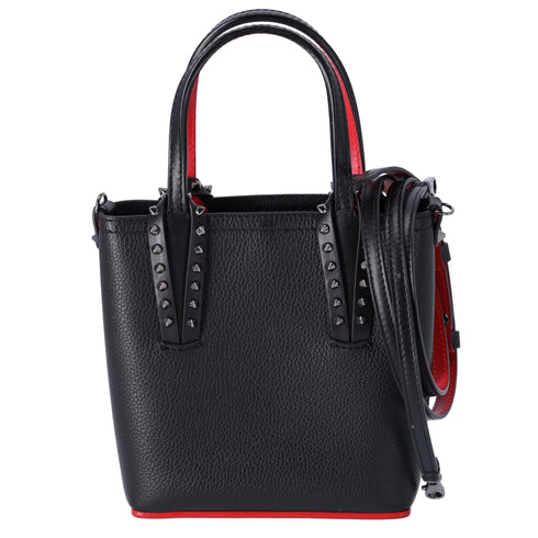 Christian Louboutin Cabata NS Mini Tote Crossbody Bag Black Leather