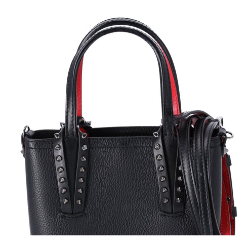 Christian Louboutin Cabata NS Mini Tote Crossbody Bag Black Leather