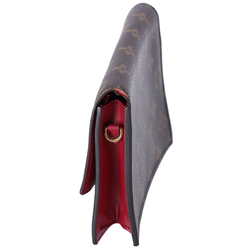 Louis Vuitton Portefeuille Flore M67404 Wallet Monogram Fuchsia (MISSING CHAIN)