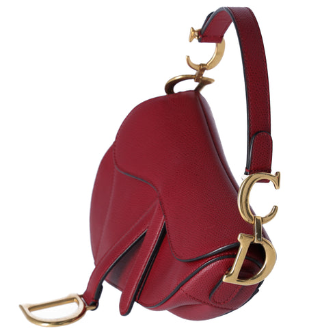 Christian Dior Small Saddle Bag Handbag M0447CWVG Bordeaux Leather