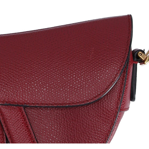 Christian Dior Small Saddle Bag Handbag M0447CWVG Bordeaux Leather