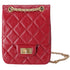 CHANEL Matelasse 2.55 Reissue Shoulder Bag Red Calfskin Leather