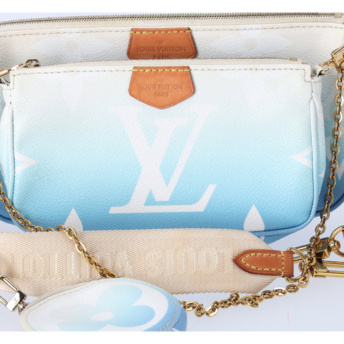 Louis Vuitton By The Pool Multi Pochette Accessories Giant Monogram Blue