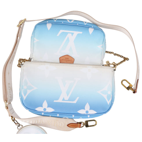 Louis Vuitton By The Pool Multi Pochette Accessories Giant Monogram Blue
