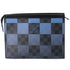Louis Vuitton Pochette Voyage MM Giant Damier Graphite Clutch Bag N60412 Blue