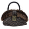 Louis Vuitton Demi Lune Bag Monogram Chinchilla Denim Fur Brown
