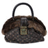 Louis Vuitton Demi Lune Bag Monogram Chinchilla Denim Fur Brown