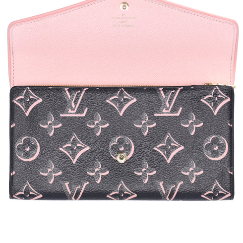 Louis Vuitton Fall For You Sarah Long Wallet M81477 Black Pink