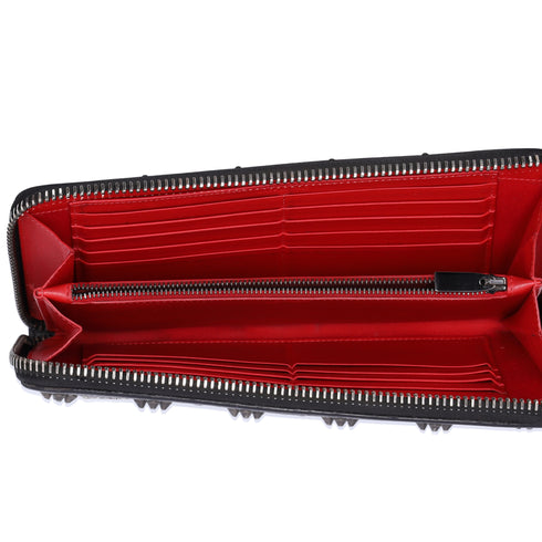 Christian Louboutin Panettone Wallet XL Clutch 1175110 Black Leather Beaded