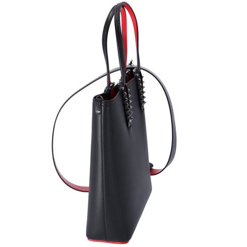 Christian Louboutin Cabata North South Tote Bag Black Calf Leather