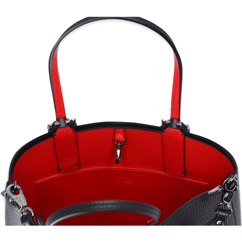Christian Louboutin Cabata North South Tote Bag Black Calf Leather