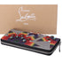 Christian Louboutin Panettone Long Wallet Gray Red Multi Leather Beaded