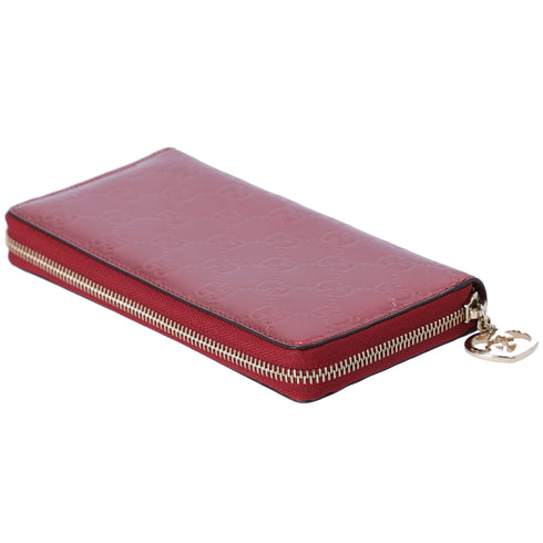 GUCCI Lovely Long Wallet 308005 Pink Patent Leather