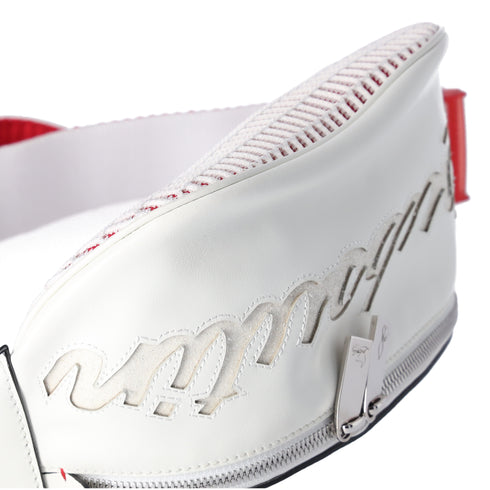 Christian Louboutin Mariejane Belt Bag Bum Bag White Red Calf Leather