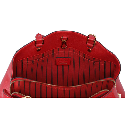 Louis Vuitton Montaigne MM Monogram Empreinte Handbag M41194 Cerise