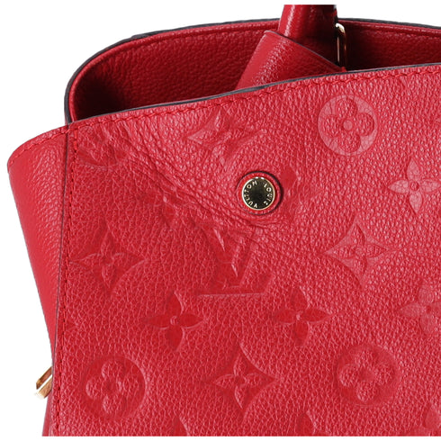 Louis Vuitton Montaigne MM Monogram Empreinte Handbag M41194 Cerise