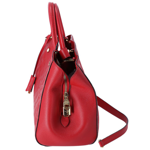 Louis Vuitton Montaigne MM Monogram Empreinte Handbag M41194 Cerise
