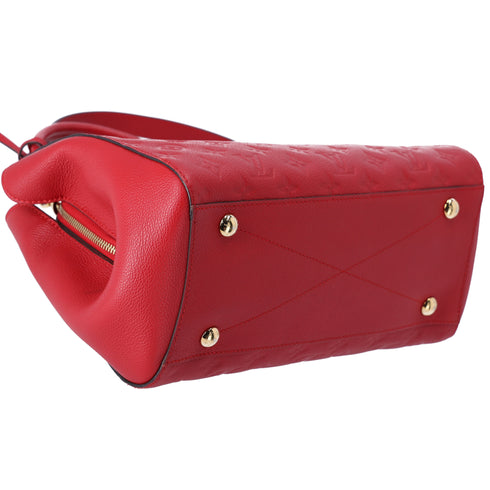 Louis Vuitton Montaigne MM Monogram Empreinte Handbag M41194 Cerise