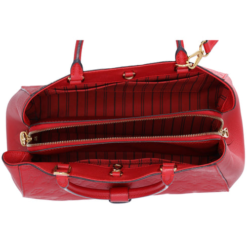 Louis Vuitton Montaigne MM Monogram Empreinte Handbag M41194 Cerise