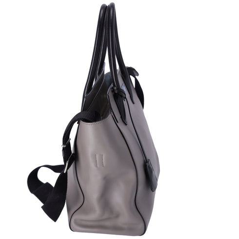 Prada City Etiquette Tote Grey Calf Leather