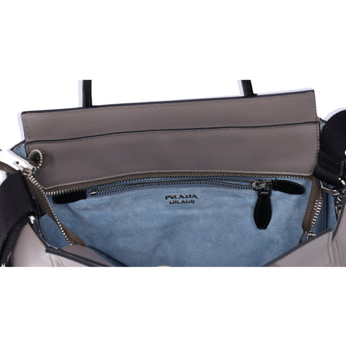 Prada City Etiquette Tote Grey Calf Leather