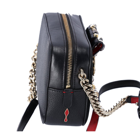 Christian Louboutin Rubylou Mini Shoulder Bag 3185262 Black Suede Leather