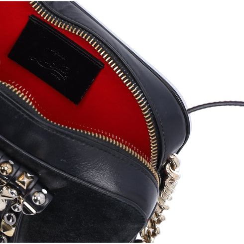 Christian Louboutin Rubylou Mini Shoulder Bag 3185262 Black Suede Leather