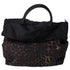 Prada Tessuto Reversible Leopard Print Nylon Tote Bag Brown