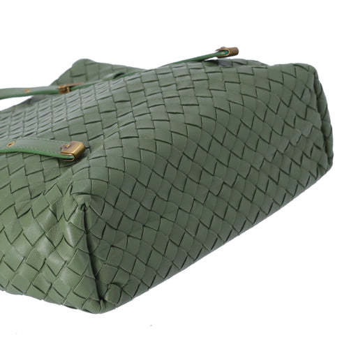 BOTTEGA VENETA Intrecciato Tote 162937 Green Leather